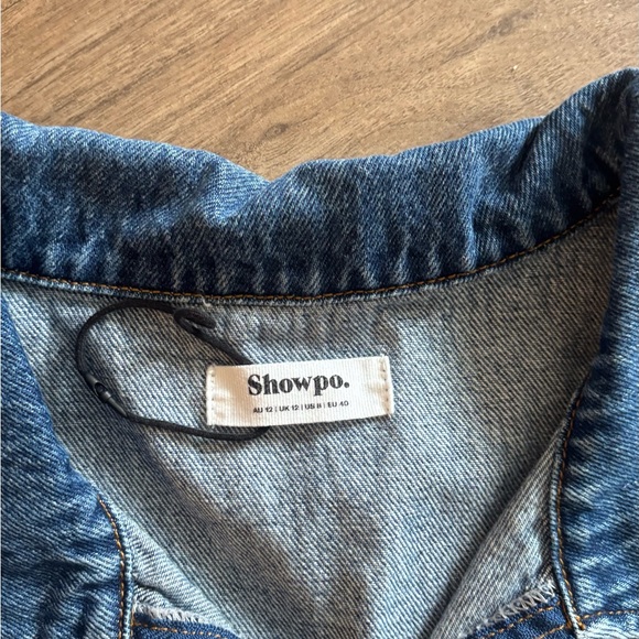 Showpo Blue Denim Dress with Zip Detail - Picture 2 of 3